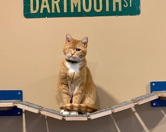 Wally WideBridge (1Step - 1Step mount), Cat bridge, Wall mounted, Cat Playground, Connecting bridge, Cat Walkway,Cat gym,Cat boardwalk,Shelf