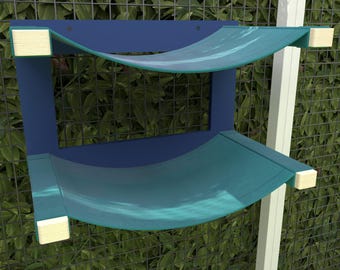 Catio BigCat Twin Cot - outdoor cat double hammock for large cats