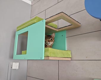 Wally CornerTunnel - domek dla kota narożny z 2 poduszkami