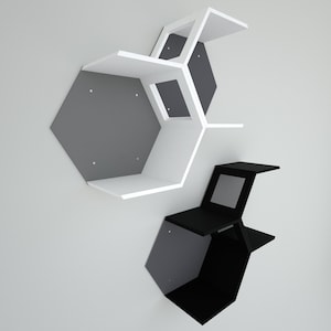 Wally OpenHex 4-pack, Hexagonal cat shelf, Honeycomb cat bed