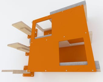Zestaw Wally Loft – Loft i 3x1 stopień – półka dla kota, grzęda dla kota, legowisko dla kota, lokum dla kota