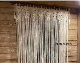 Macramé gordijn voor deur en raam gordijn Boho Decoratie Muur Boog macrame Achtergrond Bruiloft Muur Opknoping