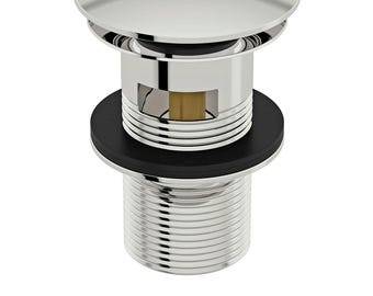 Chrome Pop-Up Basin Waste Kit With Slotted Push Button Click-Clack Stopper – Solid Brass Bathroom Sink Drain Assembly For Most Sinks