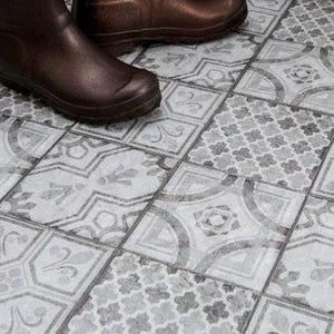D-C FIX-floor MOROCCAN GREY self-adhesive vinyl floor tiles 30.5cm x 30.5cm- F2755043 uk