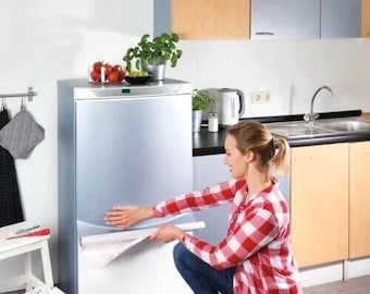 d-c-fix Metallic Steel Silver - 67.5cm x 1.5m STICKY BACK self adhesive vinyl fridge