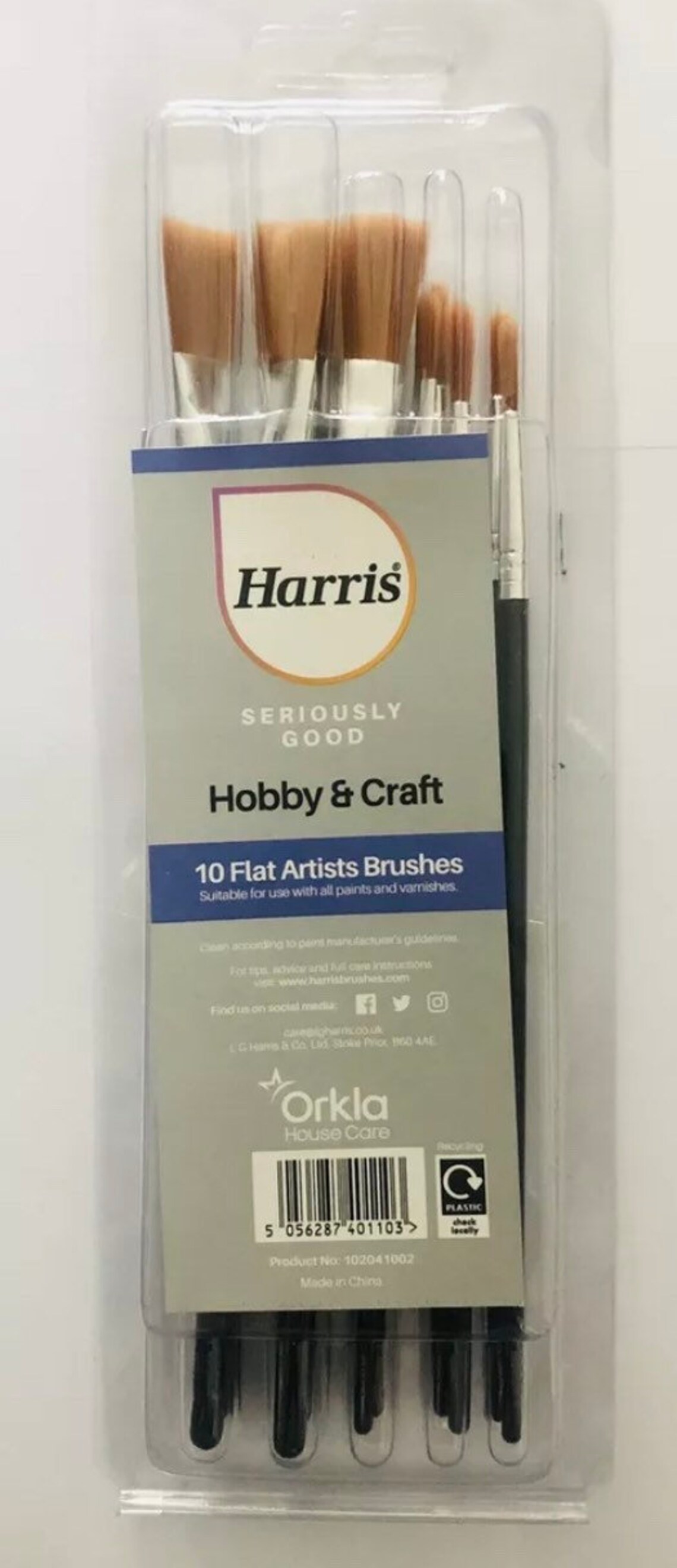 10 Harris Artists Flat PAINT BRUSHES SET Fine Paint work Hobby Etsy