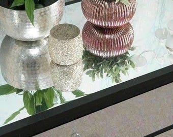 Película de vinilo autoadhesiva con efecto espejo plateado Fablon (90 cm x 1,2 m)