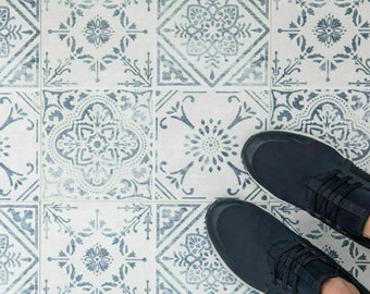 30.5cm x 30.5cm d-c-floor MOROCCAN GREY self-adhesive vinyl floor tiles 1 sqm pk 