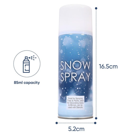 2x CHRISTMAS SNOW SPRAY Can Decoration Artificial Fake Xmas Spray on Snow  85ml 
