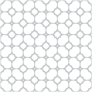 Revêtement de sol autocollant FIX Classic gris blanc style géométrique D-C, vinyle auto-adhésif 30,5 cm x 30,5 cm F274-5060 1 m2 uk