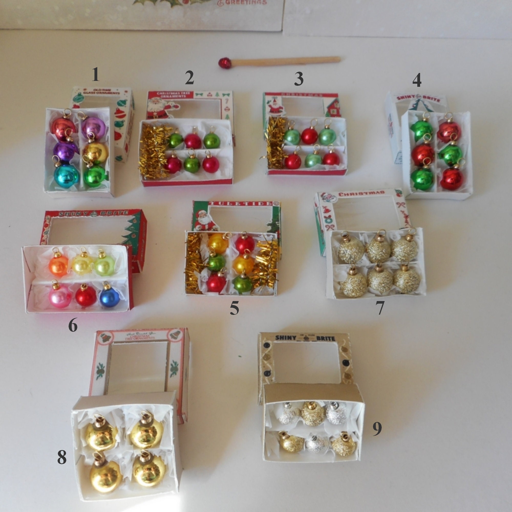 Christmas Ornaments box of Vintage Balls Etsy