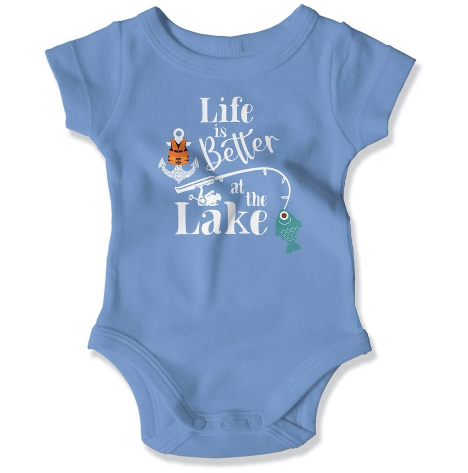 Baby Boy Fishing / Lake Baby Clothes / Boat Baby Clothes / Life is Better at the Lake / Fishing