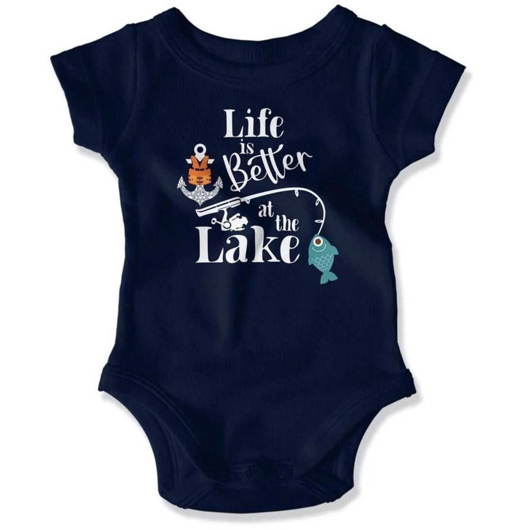Baby Boy Fishing / Lake Baby Clothes / Boat Baby Clothes / Life is