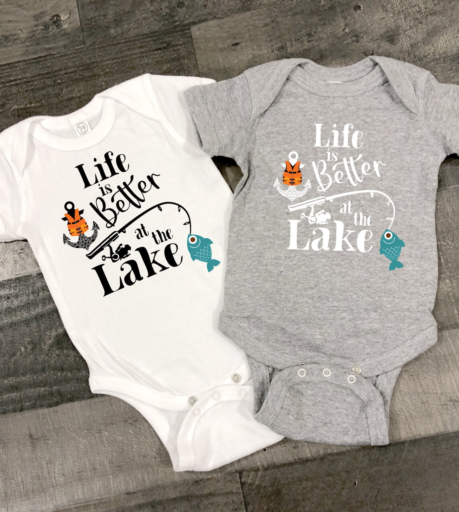 Baby Boy Fishing / Lake Baby Clothes / Boat Baby Clothes / Life is