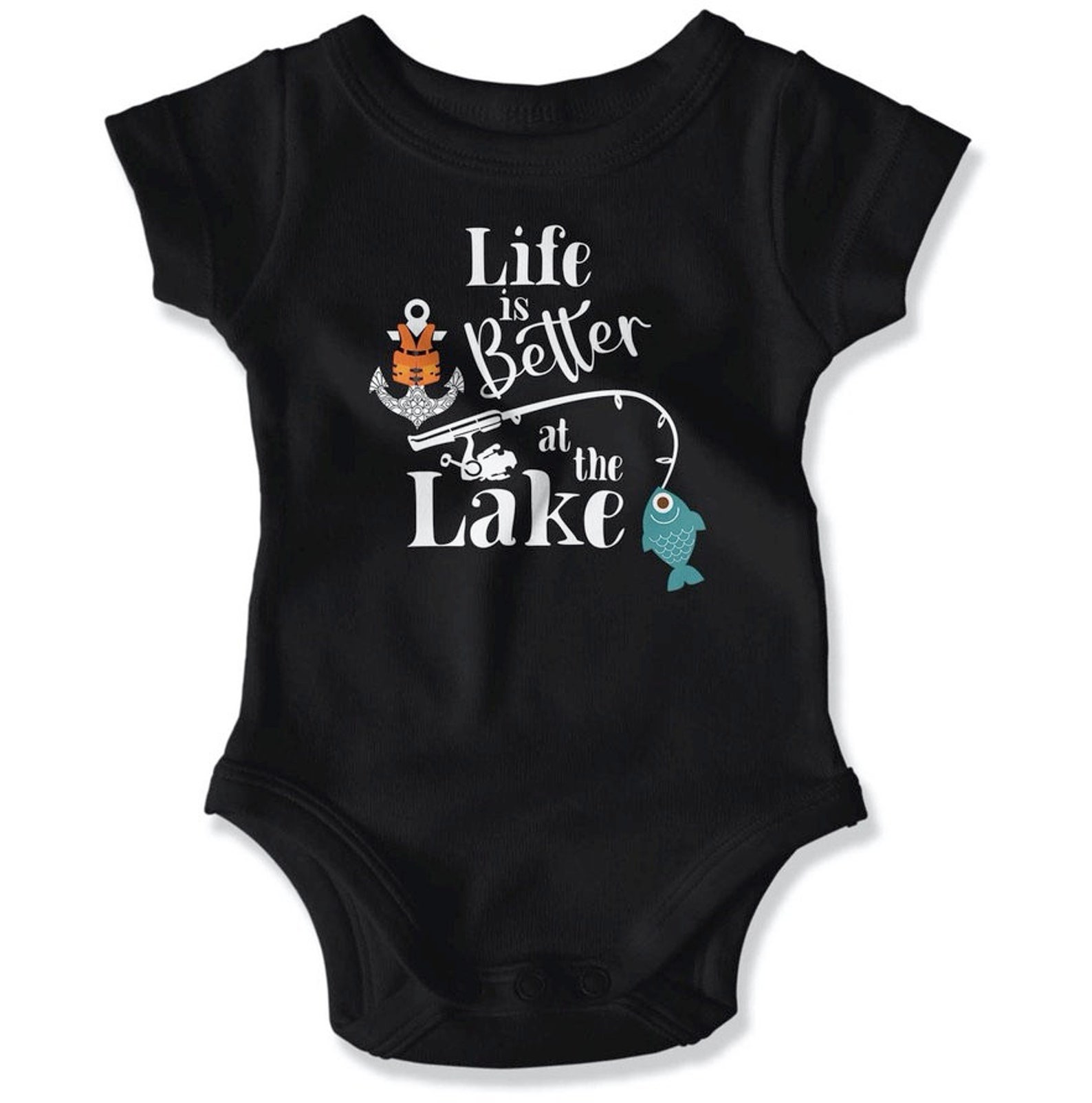 Baby Boy Fishing / Lake Baby Clothes / Boat Baby Clothes / Life is