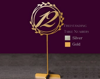 Table Numbers.Gold Table Numbers. Table Numbers with base .Wedding Table Numbers