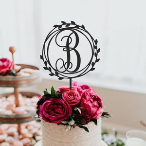Letter cake topper B, Wedding, Initials Cake Topper, Personalized Topper-Please Send your phone number in the "NOTE to the seller"