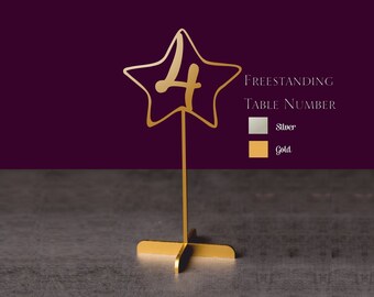 Golden Table Number- Table numbers for baby parties - Please Send your phone number in the "NOTE to the seller"