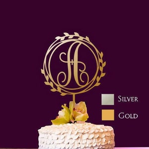 Letter cake topper A, Wedding, Monogram, Initials Cake Topper, Personalized Topper-Please Send your phone number in the "NOTE to the seller"