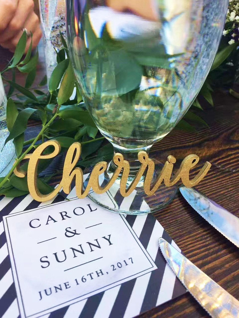 Wedding Place Setting Place Cards Place Decoration Party Decor Etsy