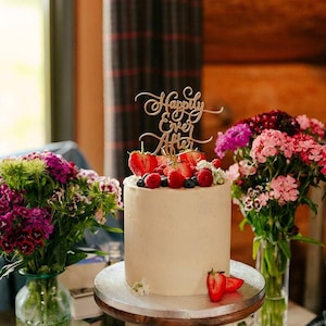 Happily ever after Wedding cake topper- Engagement Unique Cake Topper Decoration-Please Send your phone number in the &quot;NOTE to the seller&quot;
