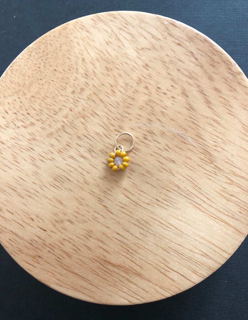 Flower pendant S white beryl heart