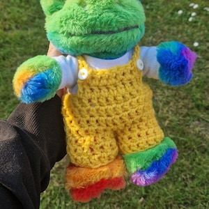 Crochet Smallfry Build a Bear frog sized Overalls CROCHET PATTERN