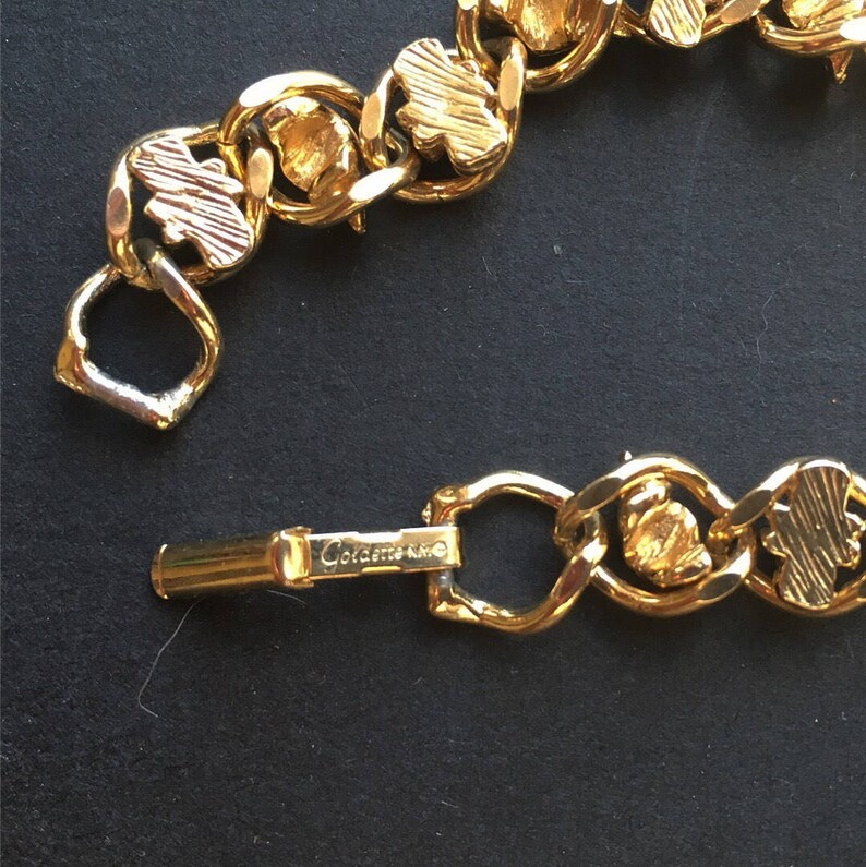 Vintage Beautiful Elegant Signed Goldette NY Bracelet in Gold - Etsy