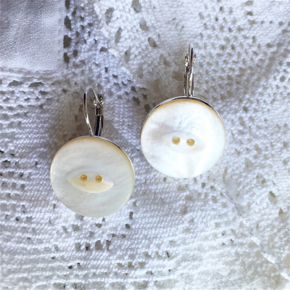 Unique, lovely, Repurposed earrings- with pearles… - image 1