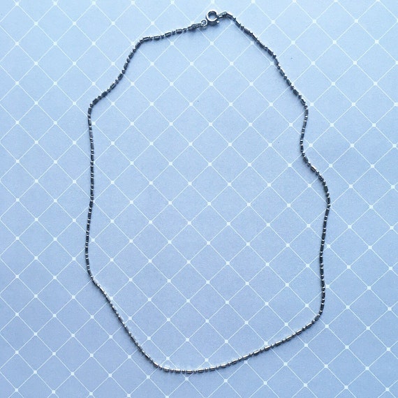 Vintage Silver necklace- geometric shapes- modern… - image 1