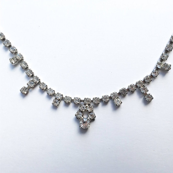 Beautiful Art Deco rhinestone necklace - image 1