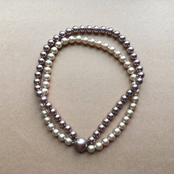 Vintage Richelieu signed Art Nouveau Revival Gilt Pearl Necklace Earrings  Set | eBay