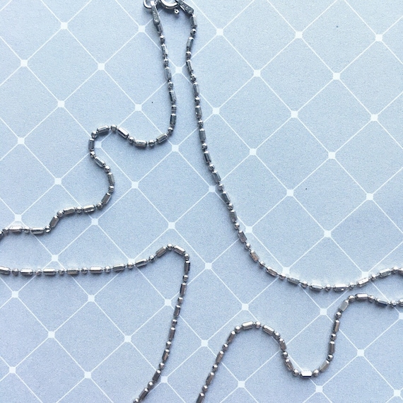 Vintage Silver necklace- geometric shapes- modern… - image 2
