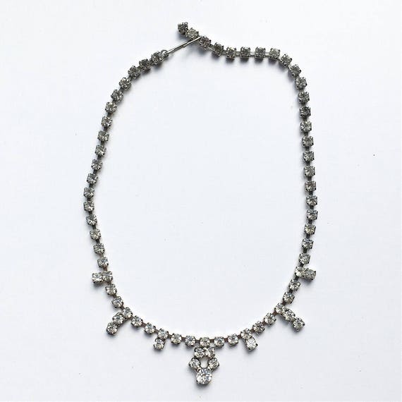 Beautiful Art Deco rhinestone necklace - image 2