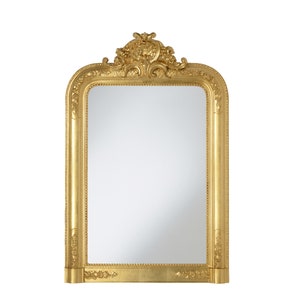 Louis Philippe Classic Style Mirror Gold Leaf - Made in Italy - Antique Style Fireplace Mirror Vintage Victorian Home mirror item # 71 Gold