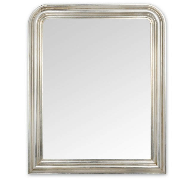 Louis Philippe Antique Silver Classic Style Mirror - Made in Italy - Large entryway mirror French Style Victorian Mirror Italian mirror #70