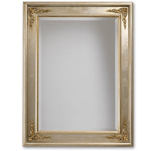 Classic 19th Century Italian Style Mirror Silver Leaf Antique - Made in Italy - Victorian rectangular mirror - Empire Style mirror #170/F