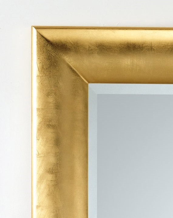 Specchio Parete Moderno Design Foglia Oro Made in Italy specchio