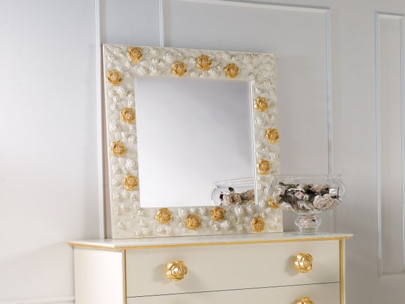 white dresser with gold mirror Discover Your Home Style main image 0