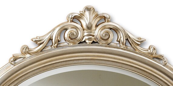 ITALY 楕円 鏡 ウォールミラー シルバー ITALY 楕円 鏡 ウォールミラー シルバー イタリア直輸入 アンティーク
