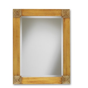 Wall Mirror Empire Style Gold and Silver leaf Antique Handmade - made in Italy - Classic Italian Mirror Vintage Entryway Bedroom # 78