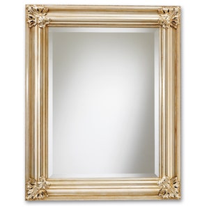 Classic Mirror Silver Leaf Antique made in Italy - Rectangular Entryway Victorian Wall Mirror - French Vintage Mirror Frame  Item # 5069