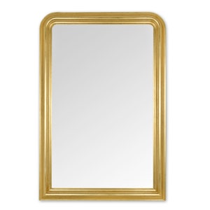 Louis Philippe Large Mirror Antique Gold Classic 92x137 cm - Made in Italy - French style mirror - Overmantle mirror living room home # 70