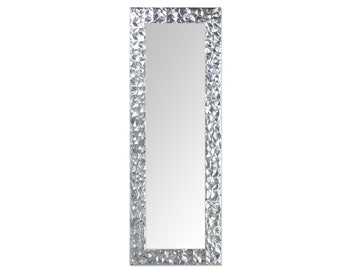Modern Italian Mirror Wall Silver leaf, full length Mirror entryway bedroom living room mirror Made in Italy Long Wall Mirror silver #PMA