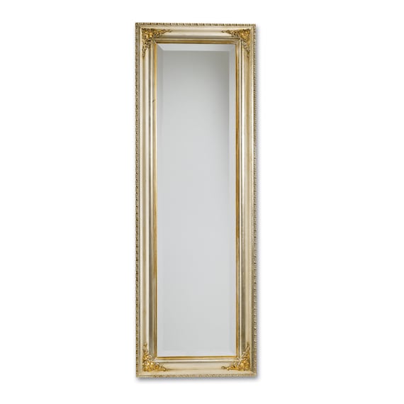 Specchio Parete Lungo Classico Barocco Argento Antico Oro Specchio