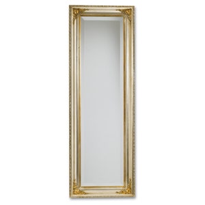 Long Classic Baroque Wall Mirror Antique Silver Gold - Victorian golden mirror - Italian style leaner mirror Made in Italy - item #5028