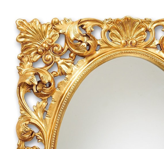 Classic Baroque Rococo Gold Leaf Wall Mirror Handmade, Made in