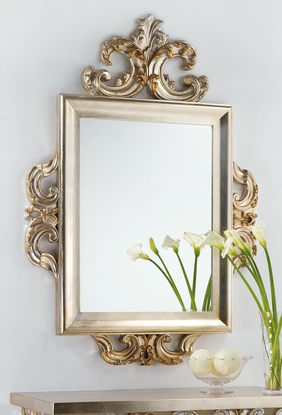 Large Classic Wall Mirror Frame Cm 113x155 Handmade With Large Classic Wall Mirror Frame Cm
