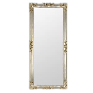 Wall Mirror Baroque classic ornate Antique Silver Leaf - Made in Italy - Long wall mirror - Victorian Leaner mirror - French mirror #5005