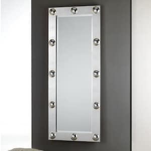 Large Modern Wall Mirror Silver Leaf Design - Made in Italy - full length art deco mirror for entryway - bedroom home decor mirror #5098